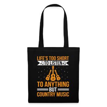 Comté Musique Vintage Amateur de musique Western Country C - Sac en tissu - noir - Devant