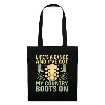Comté Musique Vintage Amateur de musique Western Country C - Sac en tissu - noir - Devant