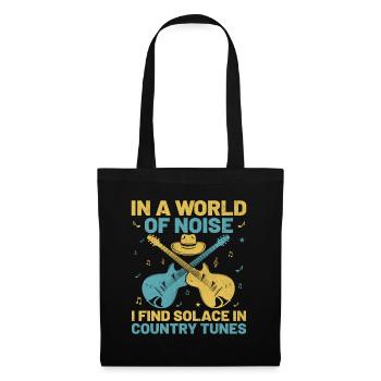 Comté Musique Vintage Amateur de musique Western Country C - Sac en tissu - noir - Devant