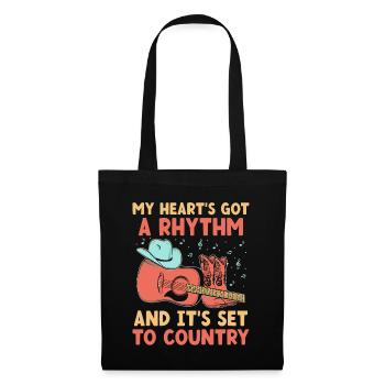 Comté Musique Vintage Amateur de musique Western Country C - Sac en tissu - noir - Devant