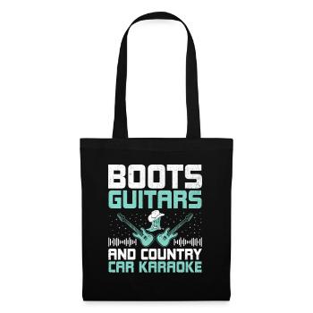 Comté Musique Vintage Amateur de musique Western Country C - Sac en tissu - noir - Devant