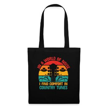 Comté Musique Vintage Amateur de musique Western Country C - Sac en tissu - noir - Devant
