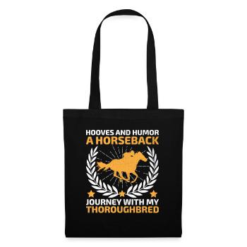 Courses de chevaux pur-sang Équitation Chevaux équestres - Sac en tissu - noir - Devant