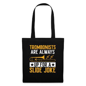 Trombonist Trombone Player Marching Band Trombone - Tote Bag - black - Front