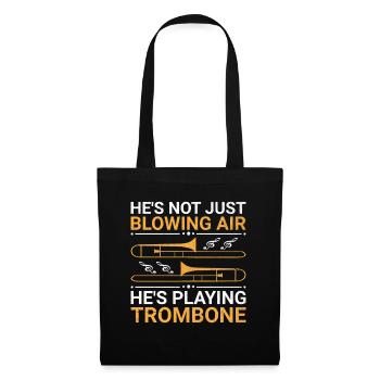 Trombonist Trombone Player Marching Band Trombone - Tote Bag - black - Front