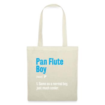 Pan Flute Boy Pan Flutist Marching Band Music Inst - Stoffbeutel - Natur - Vorne