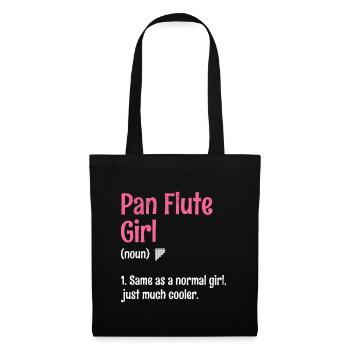 Pan Flute Girl Pan Flutist Marching Band Music Ins - Tote Bag - black - Front