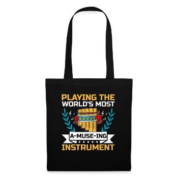 Pan Flute Player Pan Flutist Marching Band Music I - Tote Bag - black - Front