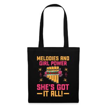 Pan Flute Player Pan Flutist Marching Band Music I - Tote Bag - black - Front