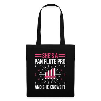 Pan Flute Player Pan Flutist Marching Band Music I - Tote Bag - black - Front