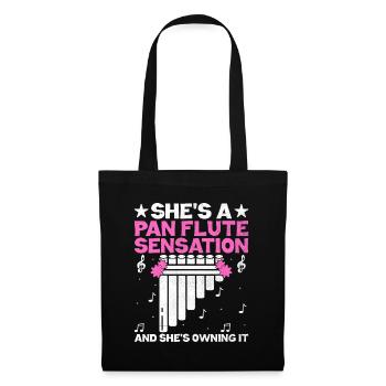 Pan Flute Player Pan Flutist Marching Band Music I - Tote Bag - black - Front