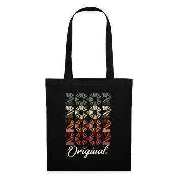 2002 Cadeau D'anniversaire Vintage Original 2002 - Sac en tissu - noir - Devant