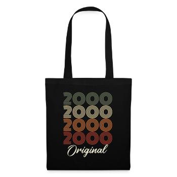2000 Cadeau D'anniversaire Vintage Original 2000 - Sac en tissu - noir - Devant