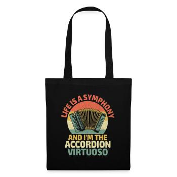Life Is A Symphony And I'm The Accordion Virtuoso - Tote Bag - black - Front