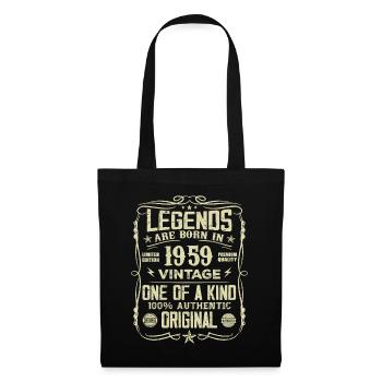 Hergestellt im Jahr 1959 Vintage Jubiläumsgeschenk 1959 - Stoffbeutel - Schwarz - Vorne