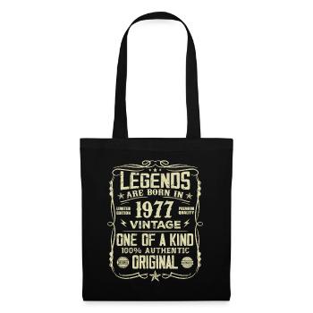Fabriqué En 1977 Vintage Cadeau Anniversaire 1977 - Sac en tissu - noir - Devant