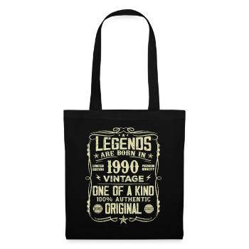 Fabriqué En 1990 Vintage Cadeau Anniversaire 1990 - Sac en tissu - noir - Devant