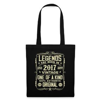 Made In 2017 Vintage Jubiläumsgeschenk 2017 - Stoffbeutel - Schwarz - Vorne