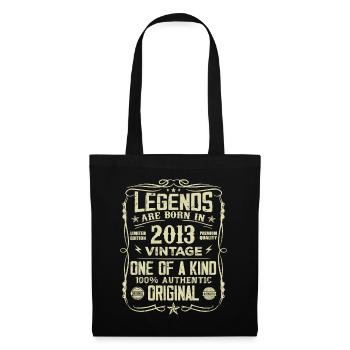Made In 2013 Vintage Jubiläumsgeschenk 2013 - Stoffbeutel - Schwarz - Vorne