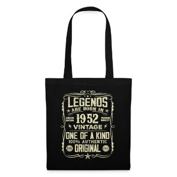 Hergestellt im Jahr 1952 Vintage Jubiläumsgeschenk 1952 - Stoffbeutel - Schwarz - Vorne