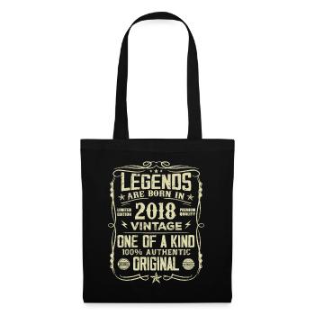 Fabriqué En 2018 Vintage Cadeau Anniversaire 2018 - Sac en tissu - noir - Devant