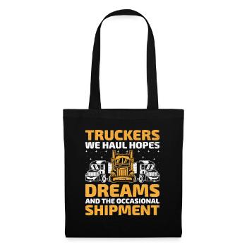 Trucker Fahren Papa Trucker Vater LKW-Fahrer - Stoffbeutel - Schwarz - Vorne