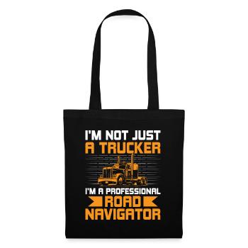 Trucker Fahren Papa Trucker Vater LKW-Fahrer - Stoffbeutel - Schwarz - Vorne