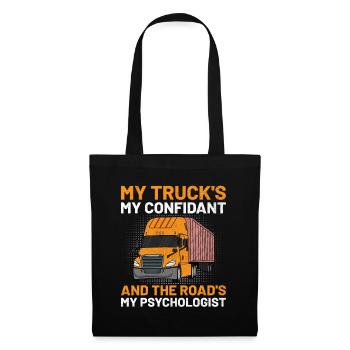 Trucker Fahren Papa Trucker Vater LKW-Fahrer - Stoffbeutel - Schwarz - Vorne
