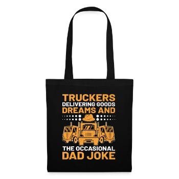 Trucker Fahren Papa Trucker Vater LKW-Fahrer - Stoffbeutel - Schwarz - Vorne