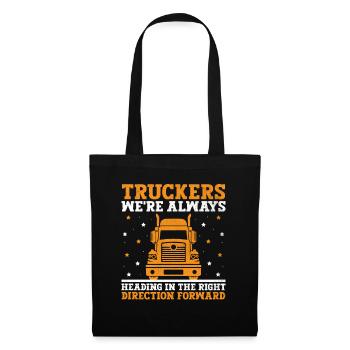 Trucker Fahren Papa Trucker Vater LKW-Fahrer - Stoffbeutel - Schwarz - Vorne