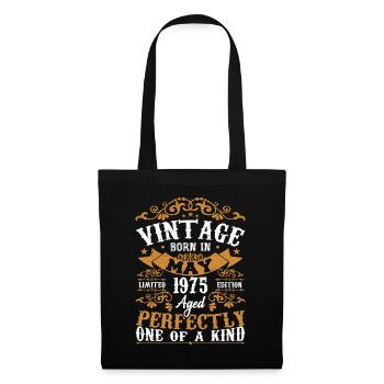 Mai 1975 Anniversaire May 1975 Cadeau Mai 1975 - Sac en tissu - noir - Devant