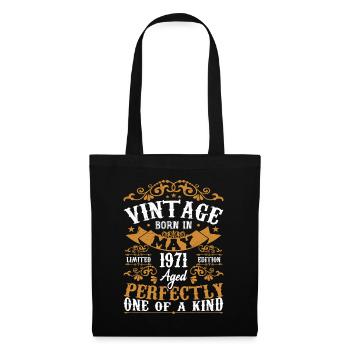 Mai 1971 Anniversaire May 1971 Cadeau Mai 1971 - Sac en tissu - noir - Devant