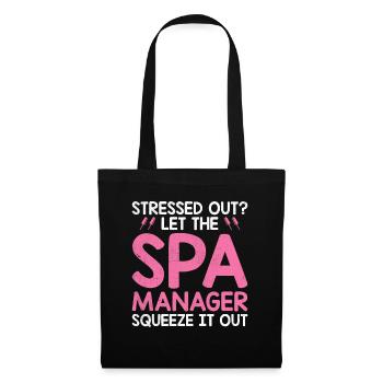 SPA Manager Job Wellness Funny SPA Management Sayi - Tote Bag - black - Front