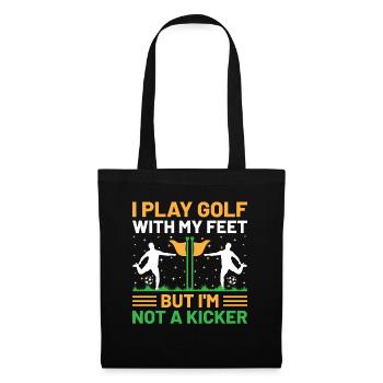 Footgolf Joueur Foot Golf Jouer Footgolfers Foot - Sac en tissu - noir - Devant