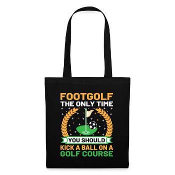 Footgolf Joueur Foot Golf Jouer Footgolfers Foot - Sac en tissu - noir - Devant