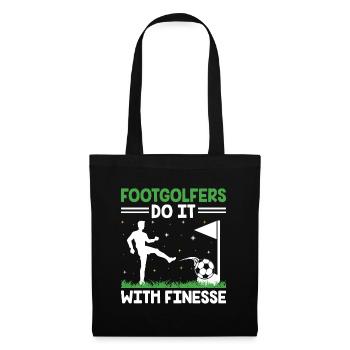 Footgolf Player Foot Golf Footgolfers Foot spielen - Stoffbeutel - Schwarz - Vorne