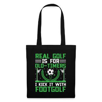 Footgolf Player Foot Golf Footgolfers Foot spielen - Stoffbeutel - Schwarz - Vorne