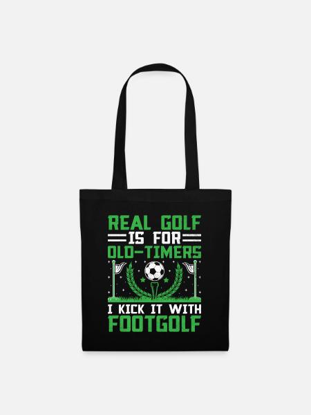 Footgolf Player Foot Golf Footgolfers Foot spielen - Stoffbeutel - Schwarz