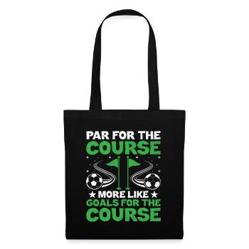 Footgolf Player Foot Golf Footgolfers Foot spielen - Stoffbeutel - Schwarz - Vorne