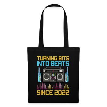 Chiptune Music Lover Groove zu den Bleeps und Bloo - Stoffbeutel - Schwarz - Vorne