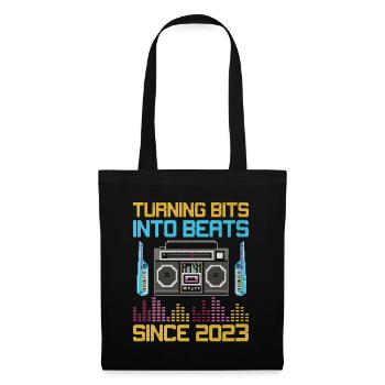 Chiptune Music Lover Groove zu den Bleeps und Bloo - Stoffbeutel - Schwarz - Vorne