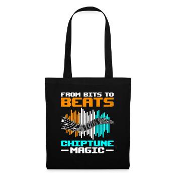 Chiptune Music Lover Groove zu den Bleeps und Bloo - Stoffbeutel - Schwarz - Vorne