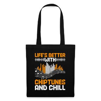 Chiptune Music Lover Groove zu den Bleeps und Bloo - Stoffbeutel - Schwarz - Vorne