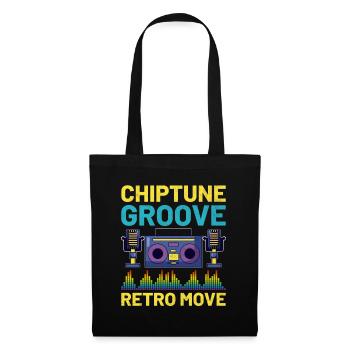 Chiptune Music Lover Groove zu den Bleeps und Bloo - Stoffbeutel - Schwarz - Vorne