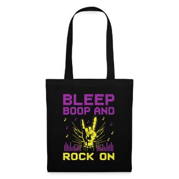 Chiptune Music Lover Groove zu den Bleeps und Bloo - Stoffbeutel - Schwarz - Vorne