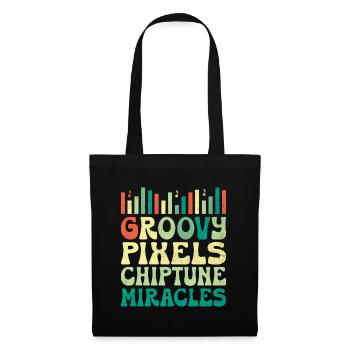 Chiptune, mélomane, groove au son des bips et du bloo - Sac en tissu - noir - Devant