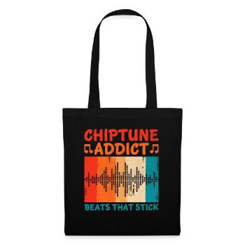 Chiptune Music Lover Groove zu den Bleeps und Bloo - Stoffbeutel - Schwarz - Vorne