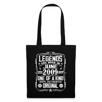 Vintage 2009 June 2009 Retro June Cool Gift 2009 - Tote Bag - black - Front