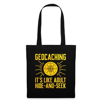Géocaching Géocache Géocacher Funny Geocacher Sayi - Sac en tissu - noir - Devant