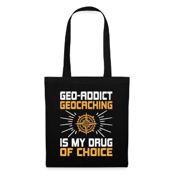 Géocaching Géocache Géocacher Funny Geocacher Sayi - Sac en tissu - noir - Devant